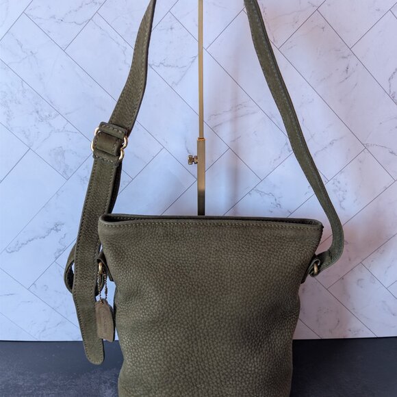 Coach Handbags - RARE Coach Pebbled Leather Olive Green Bucket N5M‑4933 w/ Dusty
